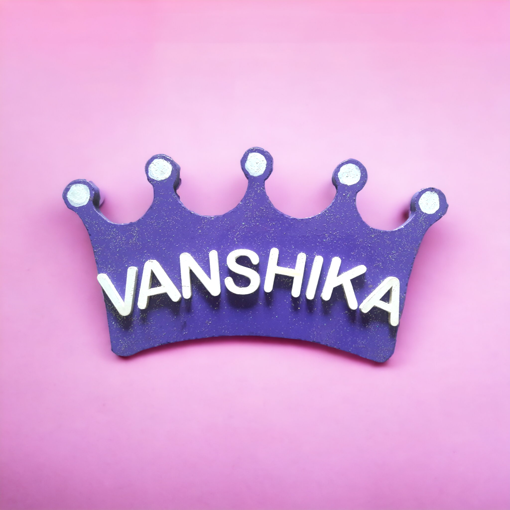 Crown Shaped Kids Nameplate