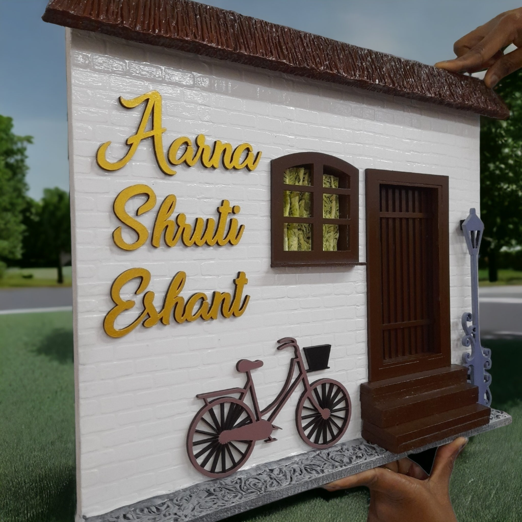 House Shaped Door Nameplate