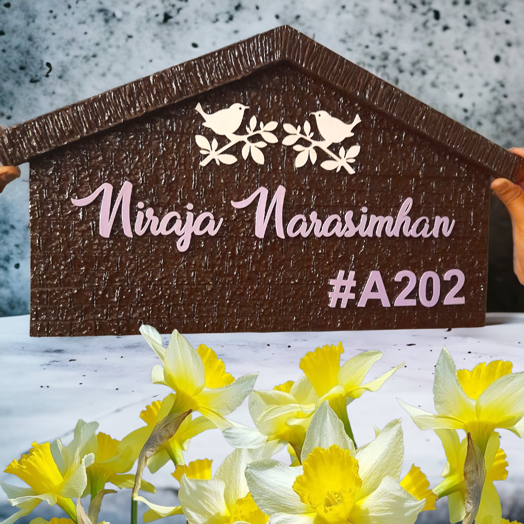 Hut Shaped Bird Nameplate 1