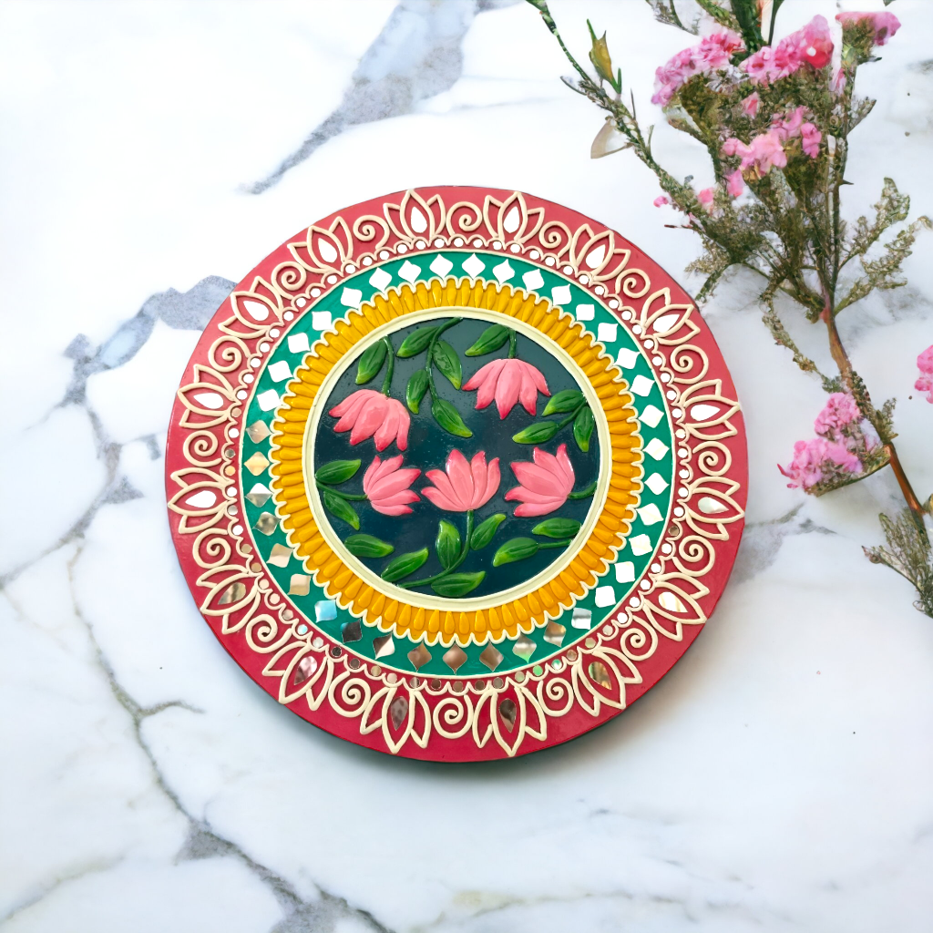 Lippan Art lotus Theme Wall Hanging