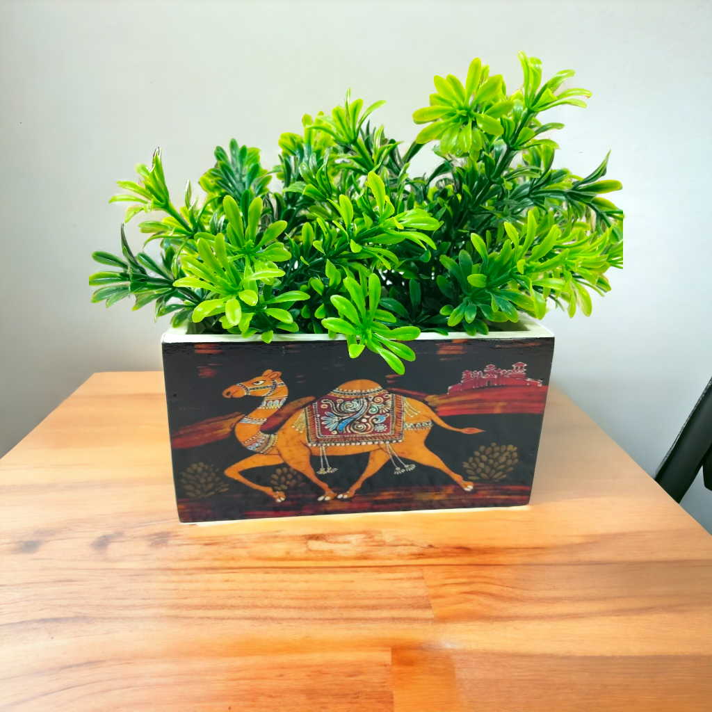 Decorative Planter with Camel Design