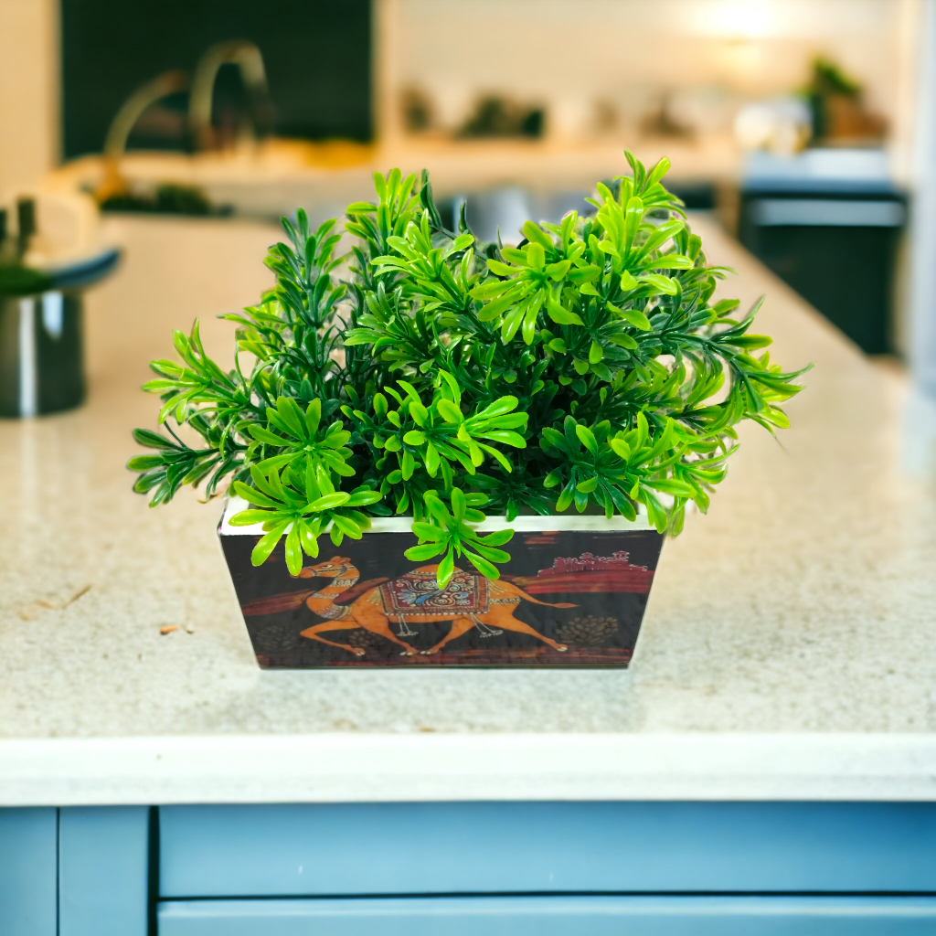 Decorative Planter with Camel Design