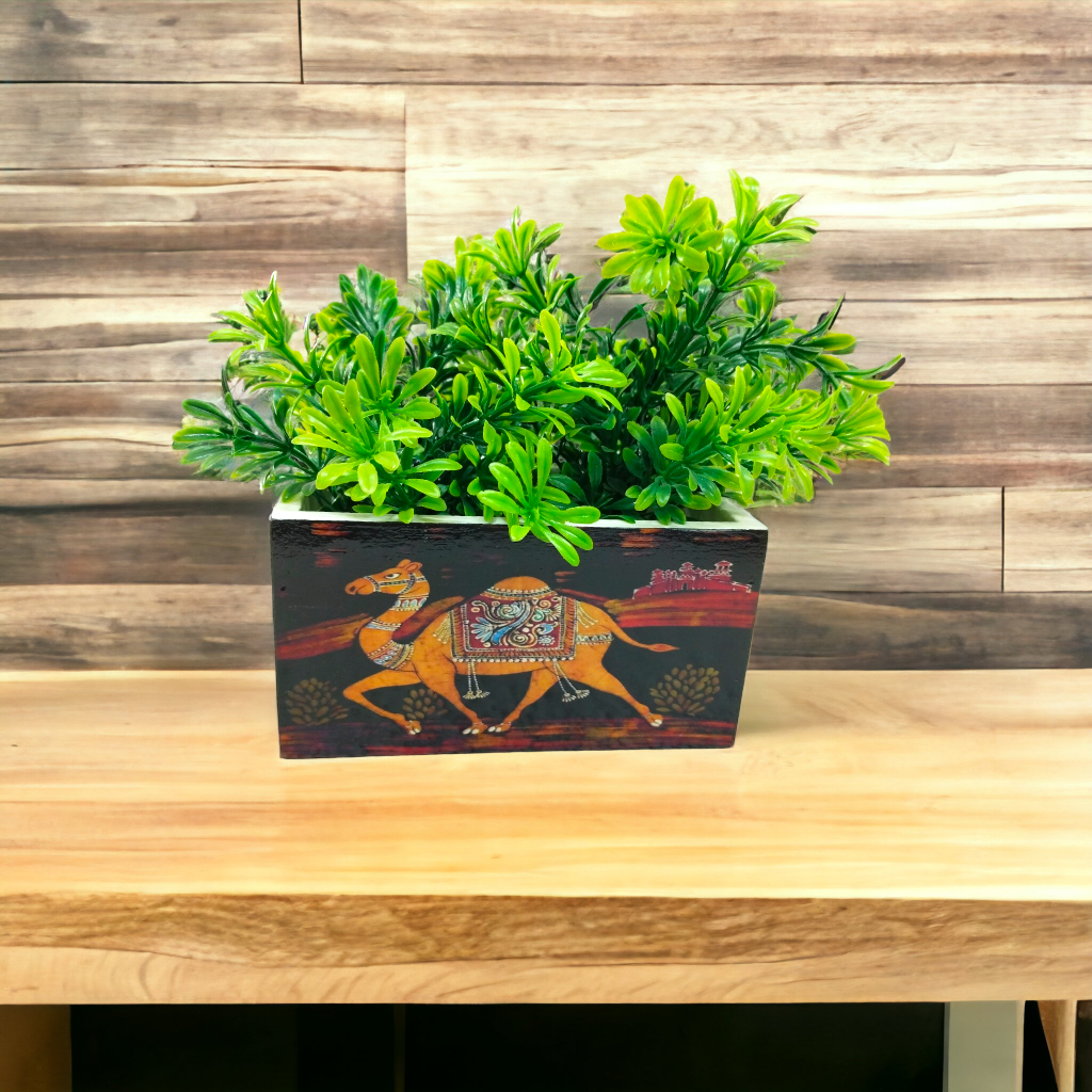 Decorative Planter with Camel Design