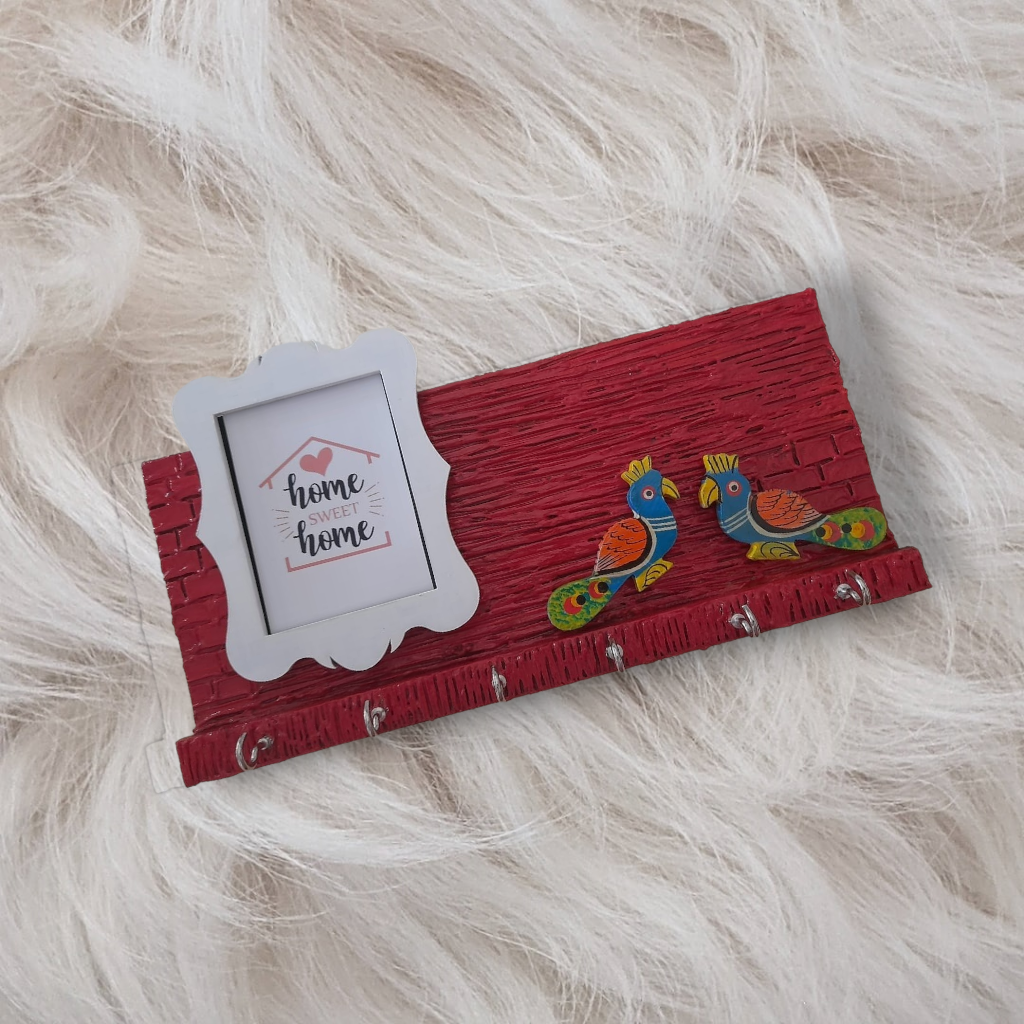 Photoframe Keyholder with Peacock 1