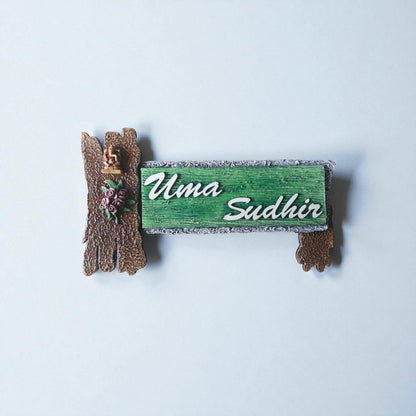 Abstract Flower Nameplate