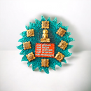 Astamangal Navkar Mantra Mural – Handcrafted Auspicious Wall Decor