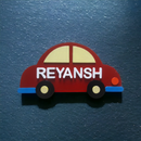 Car Shaped Kids Nameplate