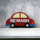 Car Shaped Kids Nameplate