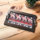 Elephant Design Rectangle Tray – Handcrafted Serving Tray for Gifts & Home Decor