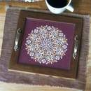 Ethnic Mandala Tray – Handcrafted Wooden Serving Tray for Gifts & Home Decor