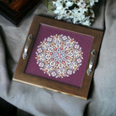 Ethnic Mandala Tray – Handcrafted Wooden Serving Tray for Gifts & Home Decor