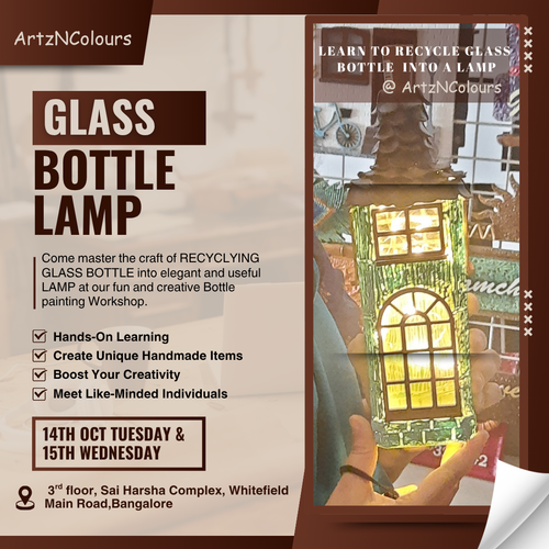 Learn to Recycle Glass Bottles into Beautiful Lamps✨- Turn Waste into Wonder