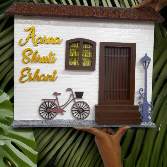 House Shaped Door Nameplate 1