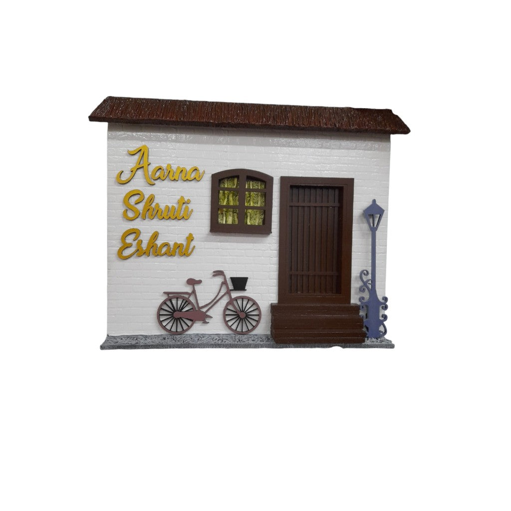 House Shaped Door Nameplate