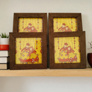 Katputli Design Tray with Coaster Set – Handcrafted Serving & Gift Set