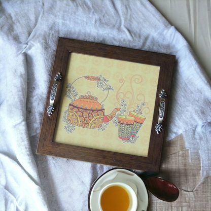 Kettle Design Tray | Handcrafted Serving & Gift Tray