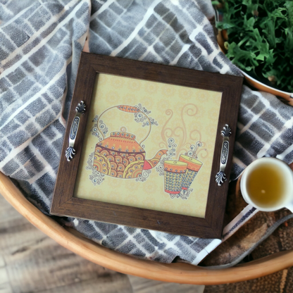 Kettle Design Tray | Handcrafted Serving & Gift Tray