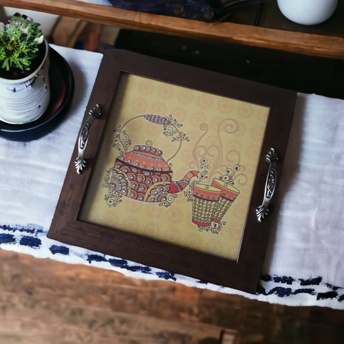 Kettle Design Tray | Handcrafted Serving & Gift Tray