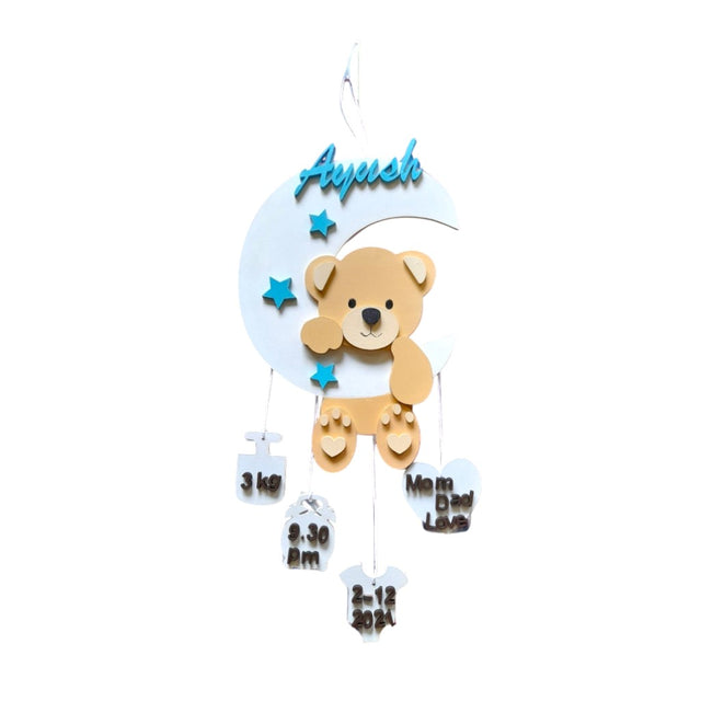 Moon Shaped Nameplate for Kids