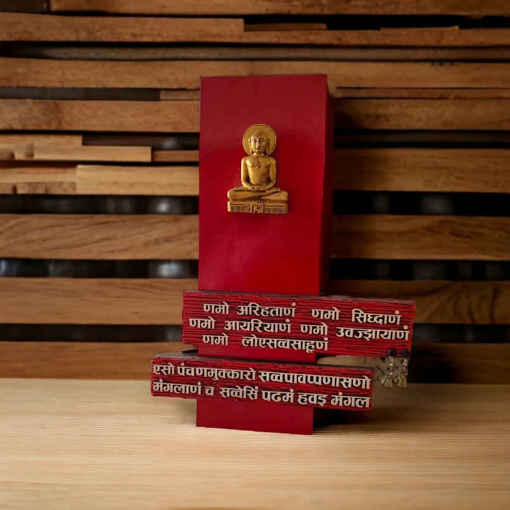 Navakar Mantra Jain Mural – Spiritual Wall Art for Positivity & Peace