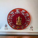 Om Round Shaped Ganesha Mural