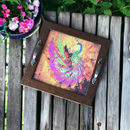 Peacock Design Handcrafted Tray – Artistic Serving Tray for Gifting & Home Décor