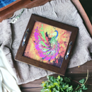 Peacock Design Handcrafted Tray – Artistic Serving Tray for Gifting & Home Décor