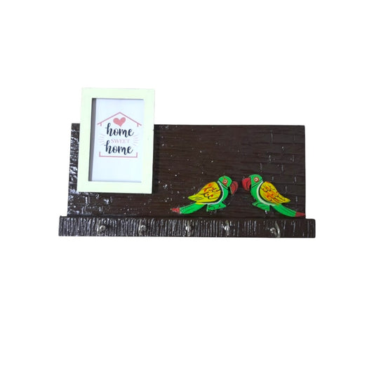 Photoframe Keyholder with Parrot