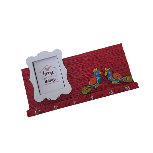 Photoframe Keyholder with Peacock 1