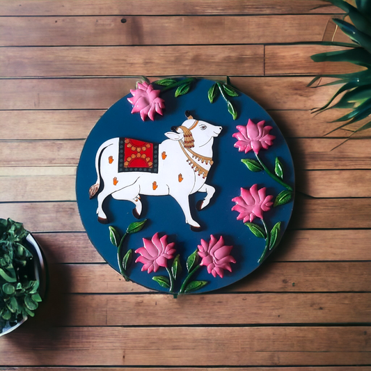 Pichwai Cow Theme Wall Hanging