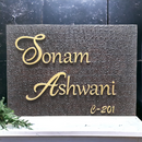 Rectangular Brown Nameplate