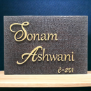 Rectangular Brown Nameplate